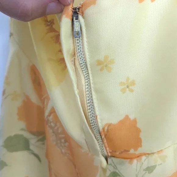 Vintage 70s ILGWU Floral Floor Length Gown - Picture 6 of 12